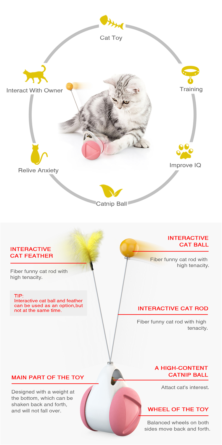 2021 Hot selling luxury goods wholesale robot pet cat robot toy cat interactive tumbler teaser toy