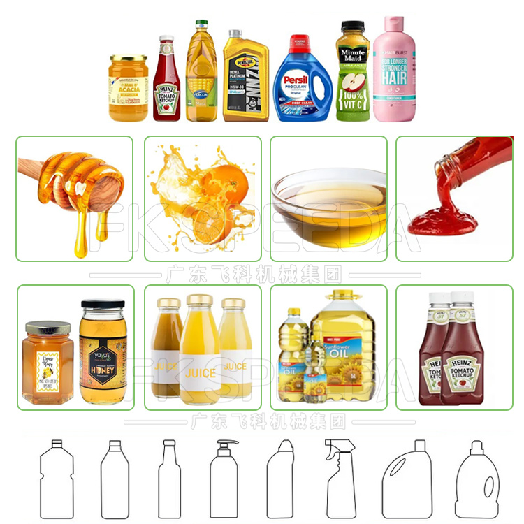 Glass Bottle or Plastic Bottle Orange Lemon Juice Filling Machine for Other Material