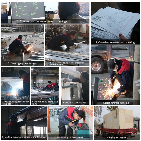 Customizable round corner cartoon shape food cart for your specific needs