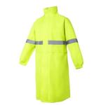 150D Oxford Reflective Safety Rainwear Fluorescent Green Windbreaker