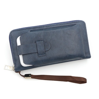 Long Wallet Business Cross-Border Clutch Bag Men PU Multi-Card Slot Wallet Large Capacity Portable Mobile Phone Bag Wholesale
