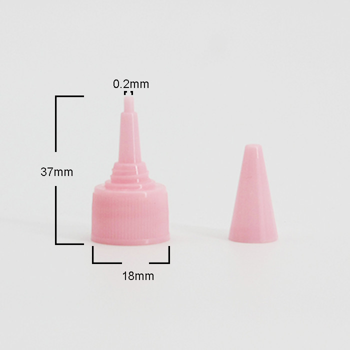 Pink Plastic Spiral Honey Packaging 18mm Screw Flip Cap