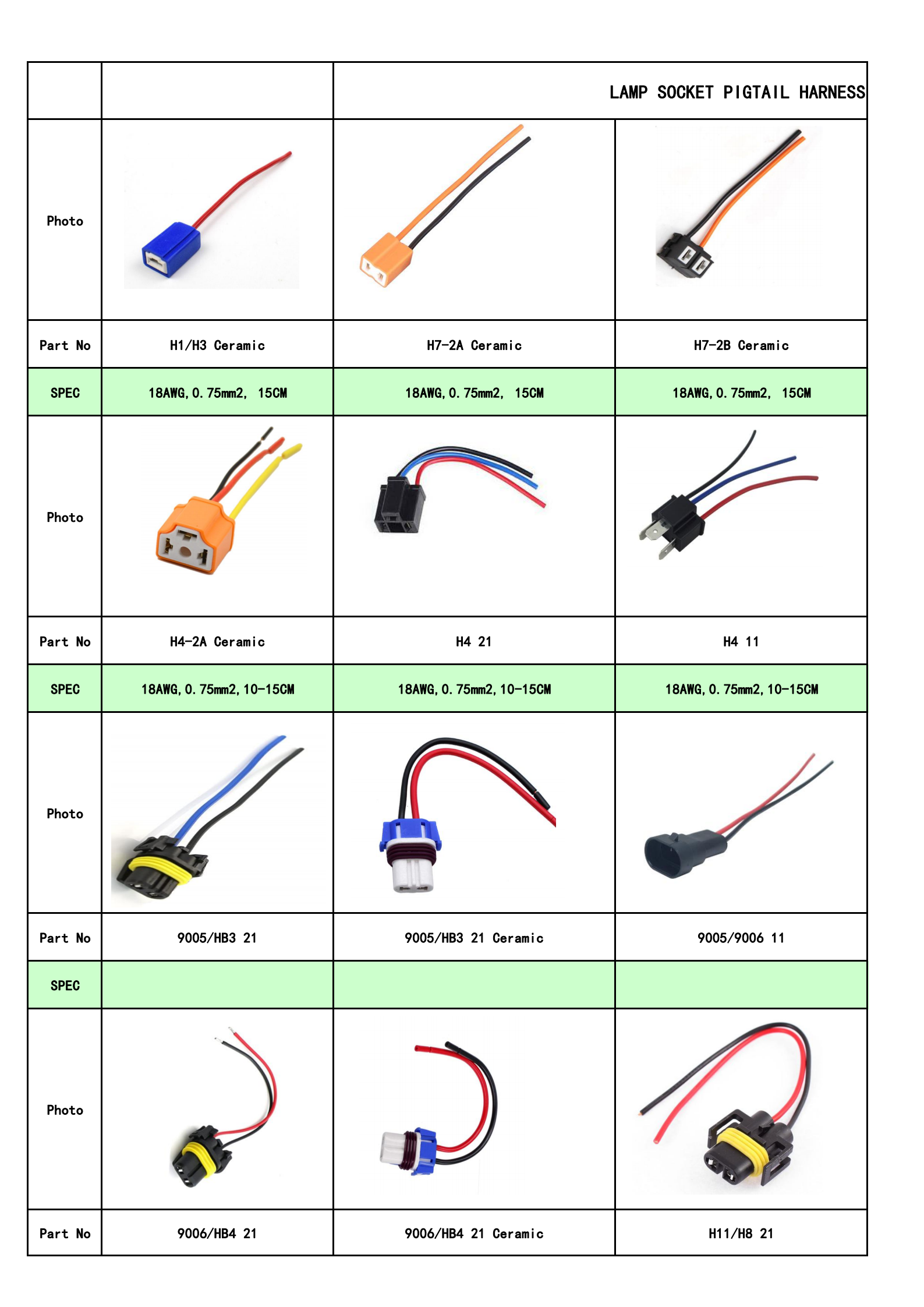 12V 24V 4 Pin Trailer Wiring Harness Female Male 18AWG 16AWG