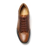 Brown Antiodor Leather Mens Shoes Casual Microfiber Lining
