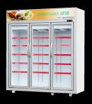 50 / 60hz Glass Door Freezer With Five Layers Shelves For Frozen Sea Food