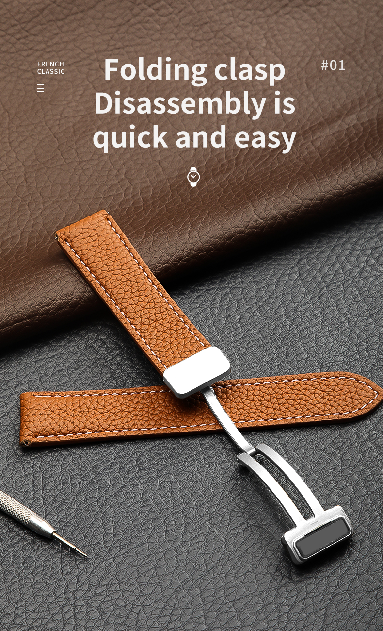 20mm Leather Watch Strap Replacement for SamSung GaLaxy Watch 4 Wrist Band Gift Accessory