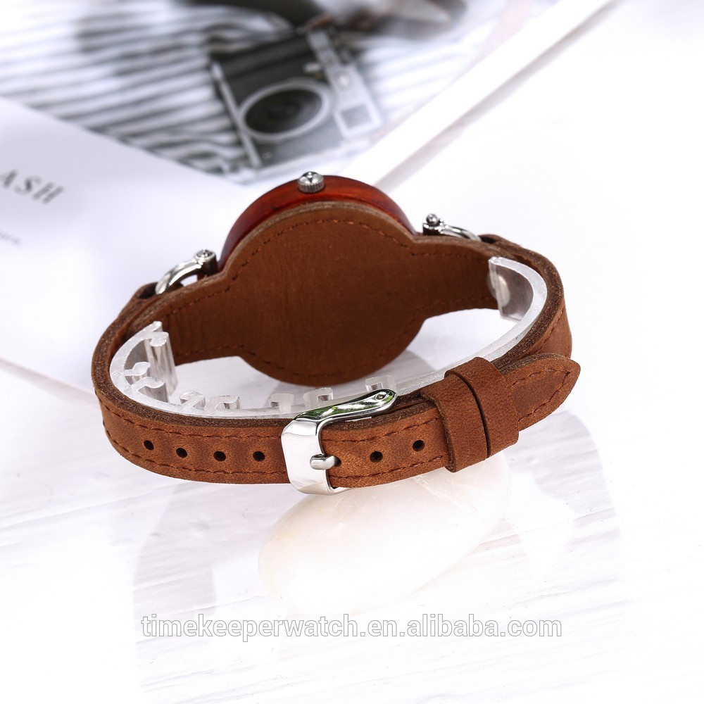 fashion lady watches , vintage designs , leather wood watches in elegant ,