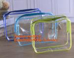 Eco-friendly wholesale travel cosmetic bag clear zipper pvc cosmetic bag for