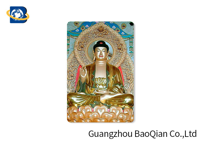Buddha Religion Premium 3D Lenticular Card PET / PP Motion Effect Printing Figure