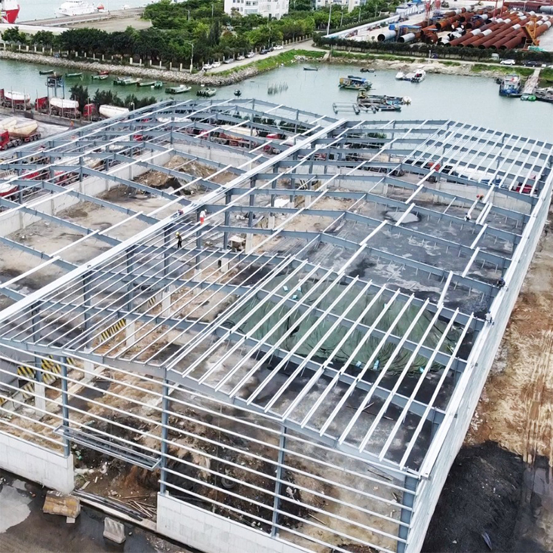 Customized Easy Install Prefabricated Steel Structure Workshop with Modern Design and C.Z Shape Steel Channel Purlin