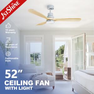 China Solid Wood Smart 110v Color Changing Ceiling Fan Remote Control AC Motor on sale