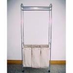 Hotel Chrome Laundry Truck Cart With Waste Collector Bag