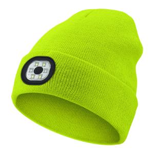 China LED Lighting Knitted Hat Rechargeable Six Lights Beanie Hat wholesale