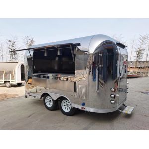 China Luxury Airstream Mobile Food Trailer Multifunctional Street Food Truck Trailer wholesale