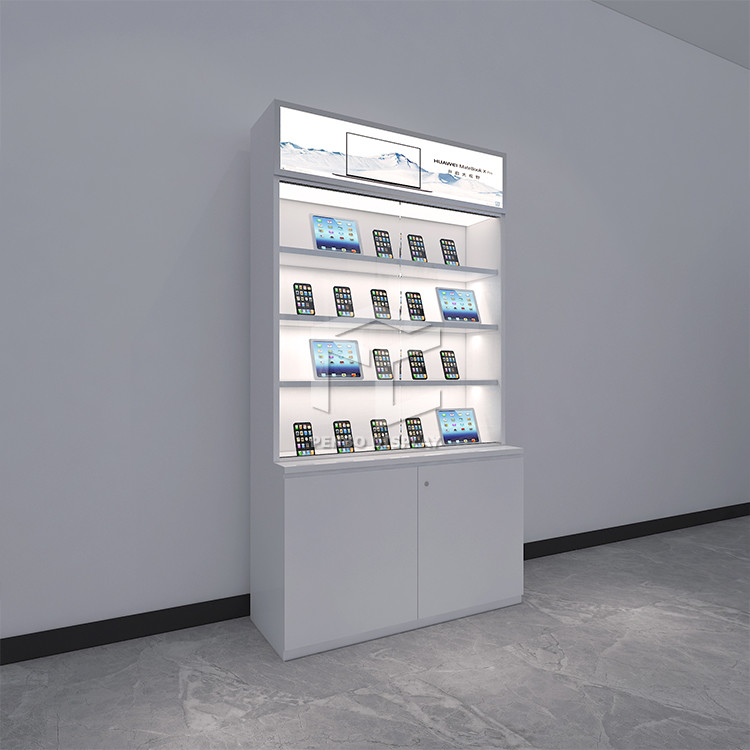 16mm MDF Phone Shop Display Cabinet High Density Boards EPE Cotton Pakcaging