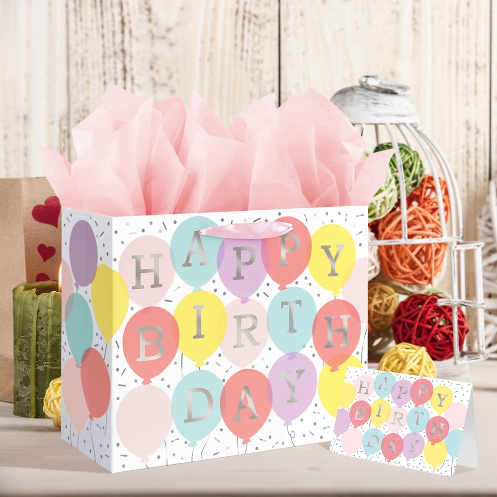 CMYK 4 Color Offset Printing Reusable Handmade Paper Bags With Logo for Birthday Party