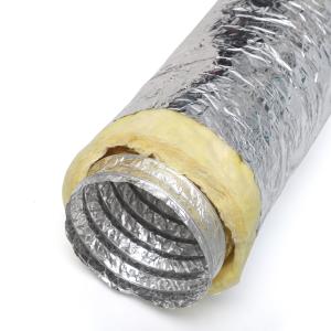 China Aluminium / Polyester Film Laminated Core Insulated Flexible Duct 25 - 50mm wholesale