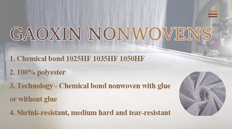 LDPE Coated Chemical Bond Non Woven Fusible Interlining Fabric with Double/Single Dot