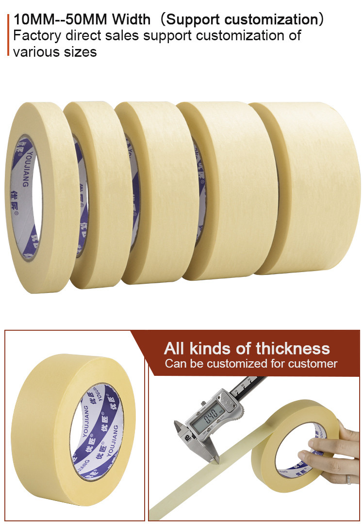 High Temperature UV Resistance Resistance Painters Masking Adhesive Edge Rubber Easy Tear Car Painting Tape