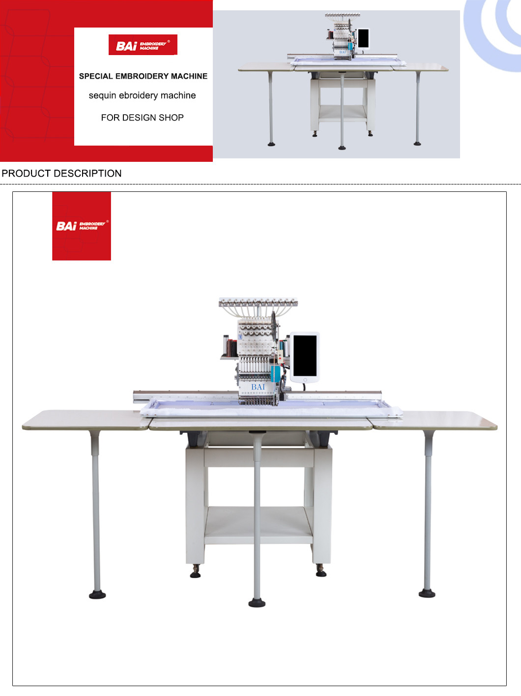 1200rpm Multi Thread Embroidery Machine 500mm USB Interface