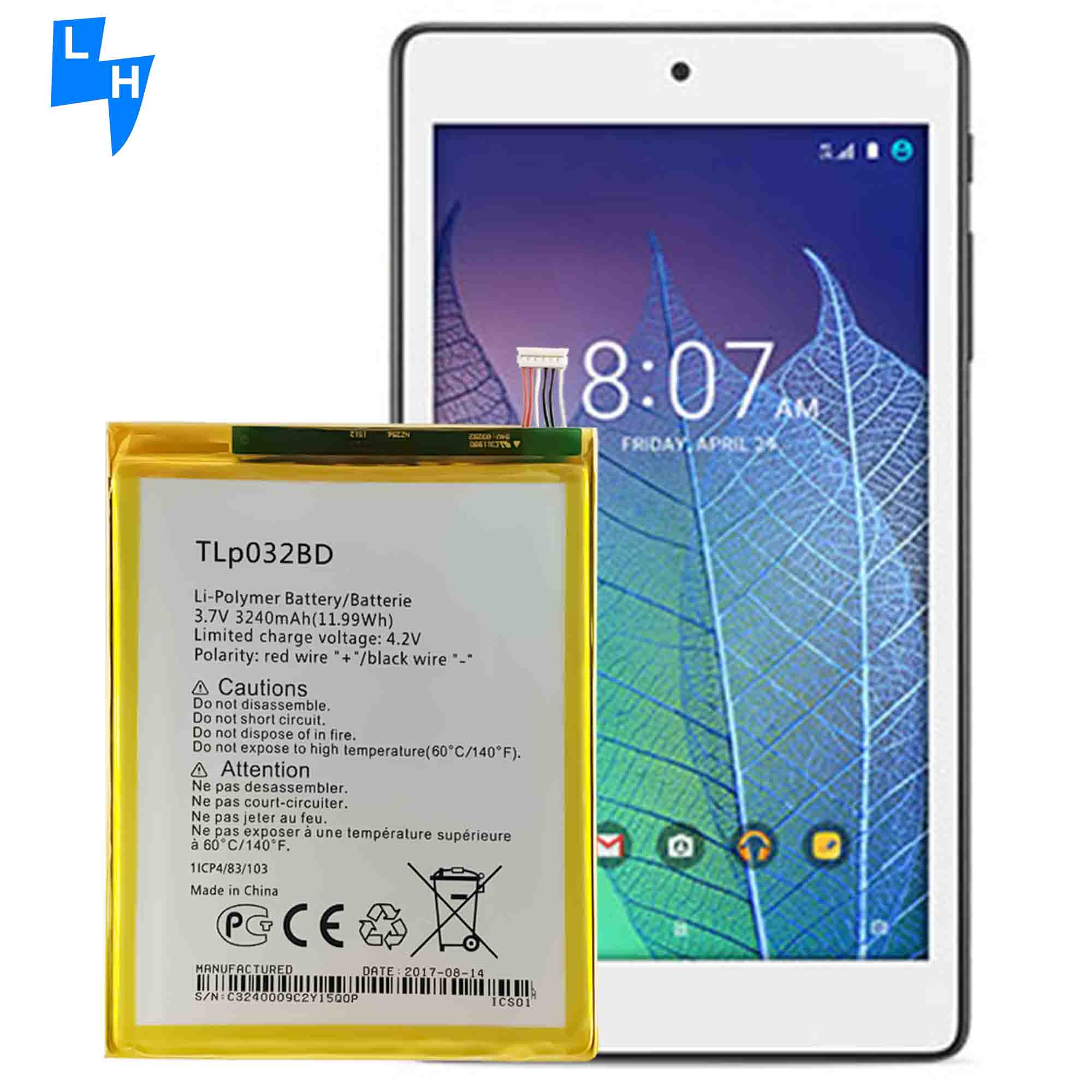 3240mAh TLP032BD POP7 P310A OT9006W Pixi 8 Battery for Alcatel OneTouch POP-7 LTE