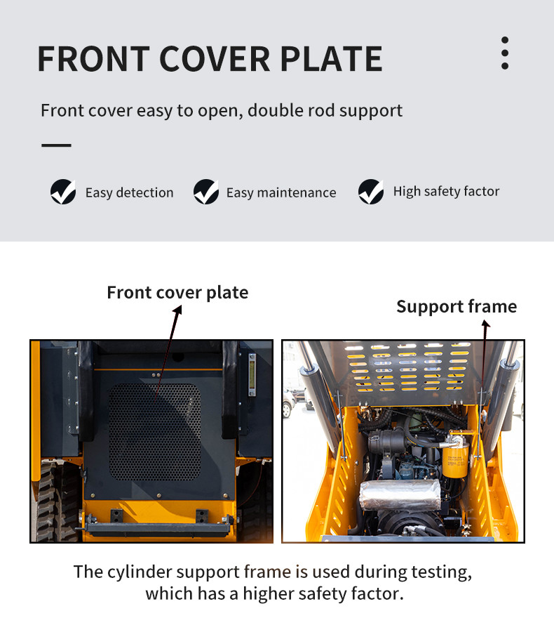 Compact Mini Skid Steer Loader With 0.2m3 Bucket Capacity And 2220 Mm Overall Length