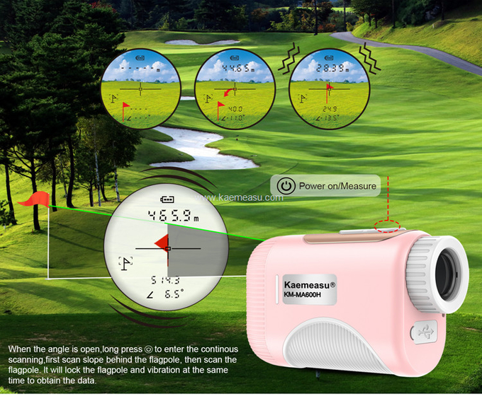 Kaemeasu Golf Rangefinder Rechargeable 125g With Magnetic Adsorption