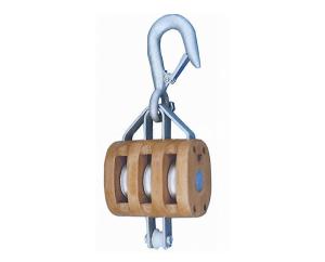 China JTWP-A3 Regular Wood Pulley(triple wheel with hook) wholesale