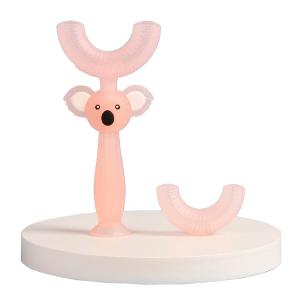 China 360 Manual Baby Silicone Teether Toothbrush Eco Friendly Bear Shaped wholesale