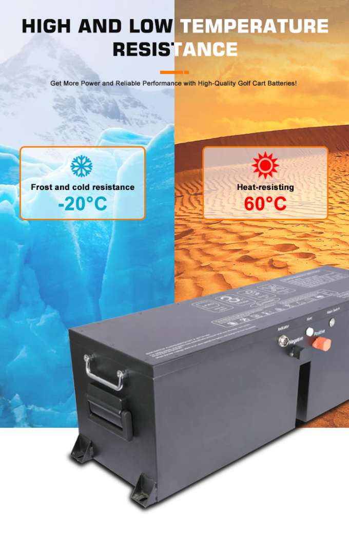 ISO Approved Ezgo Golf Cart Battery 48V 125AH For Yamaha Club Car 1