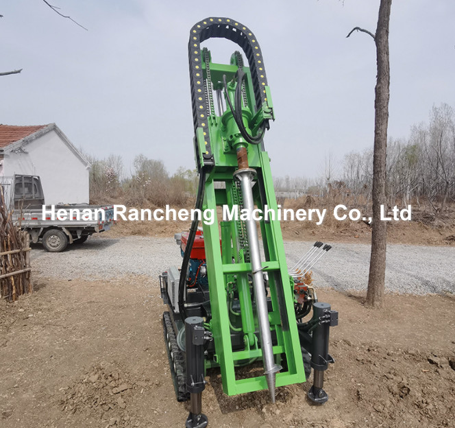 Rubber Crawler Mounted Solar Pile Driver 25HP Diesel Engine 30m Piling Depth