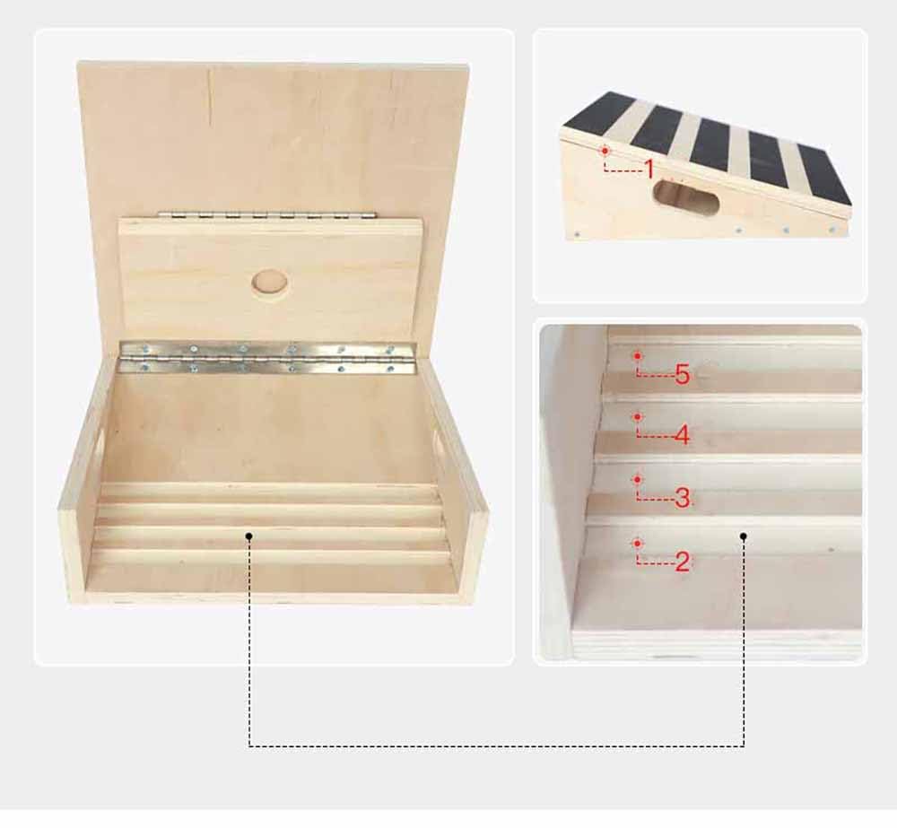 Professional Adjustable Calf Stretcher Multi-gear calf Achilles tendon exercise standing Wooden Slant Board