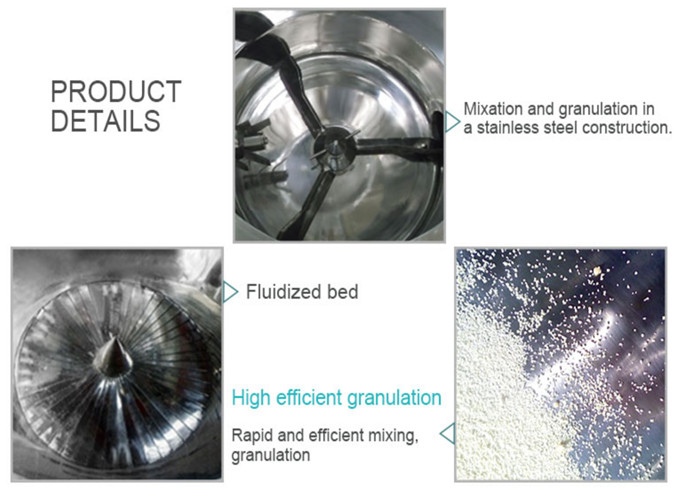 30-120kg/Batch GMP Fluid Bed Spray Granulator For Chinese Medicine