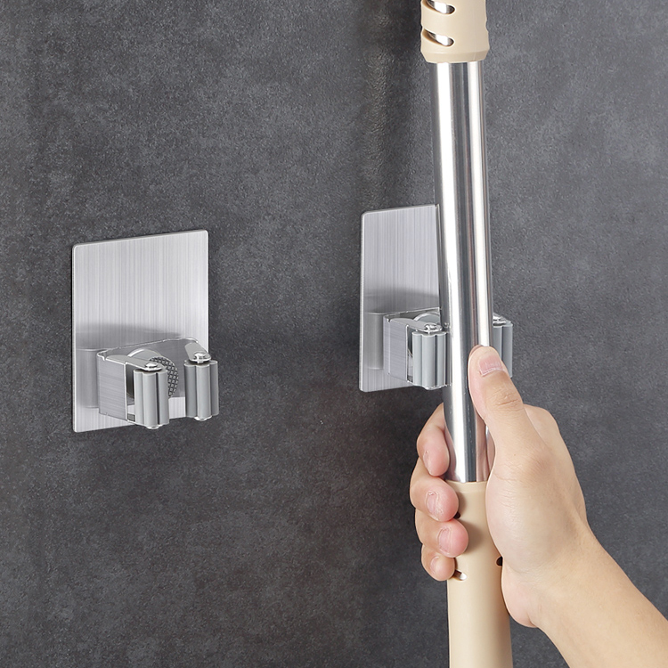 304 stainless steel Mop Handle Holder Wall mount Household Mop Handle Holder Reusable Tool Gripper