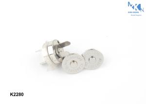 China Wallet Bag Magnetic Button 14mm Ncikel Free Color Purse Fasteners Closures wholesale