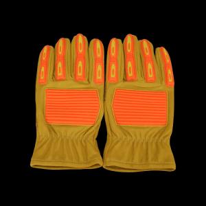 China Waterproof Oil Resistant flame resistant Anti-impact Cowhide Glove, fire resistant glove, fire resistant cowhide leather glove wholesale