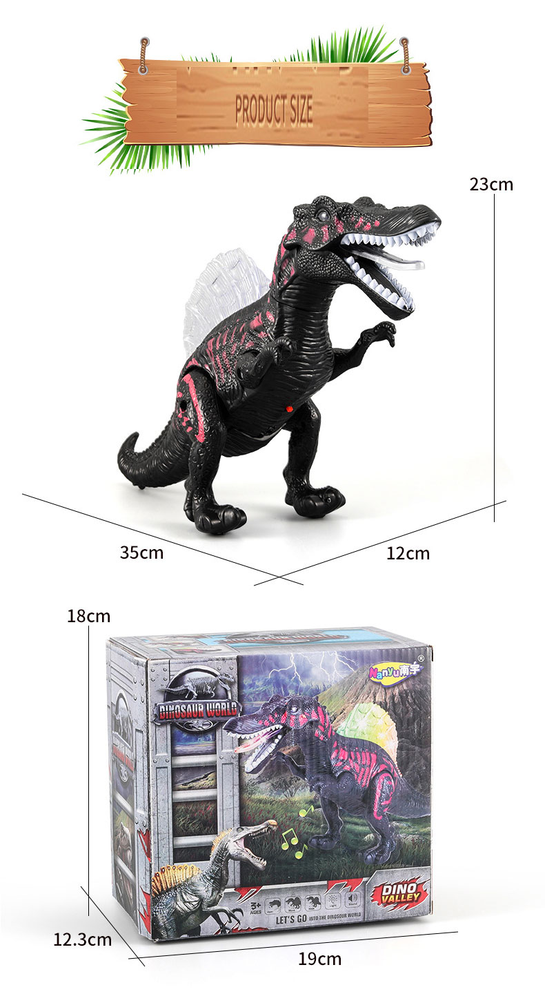 Unique Children's Toy Spine Backed Dragon with Lights Sound Walking and Biting Mouth