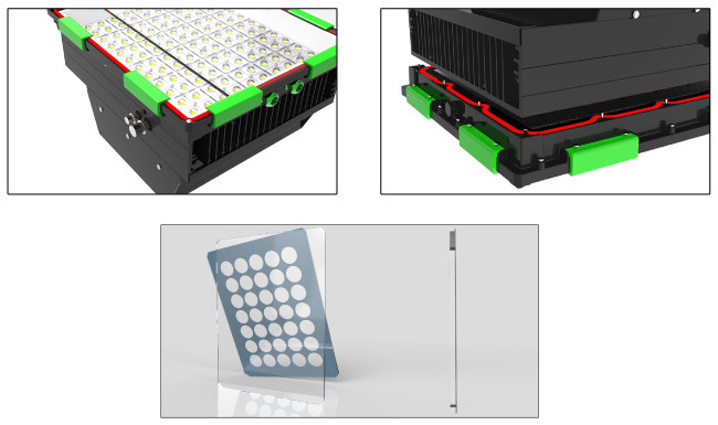 150LPW 600W High Mast LED Flood Light Die Casting Aluminum Materials IP67