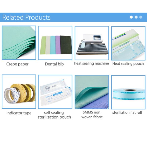 Disposable Sterile Surgical Heat-sealing Packaging Flat Pouch For Medical Packaging