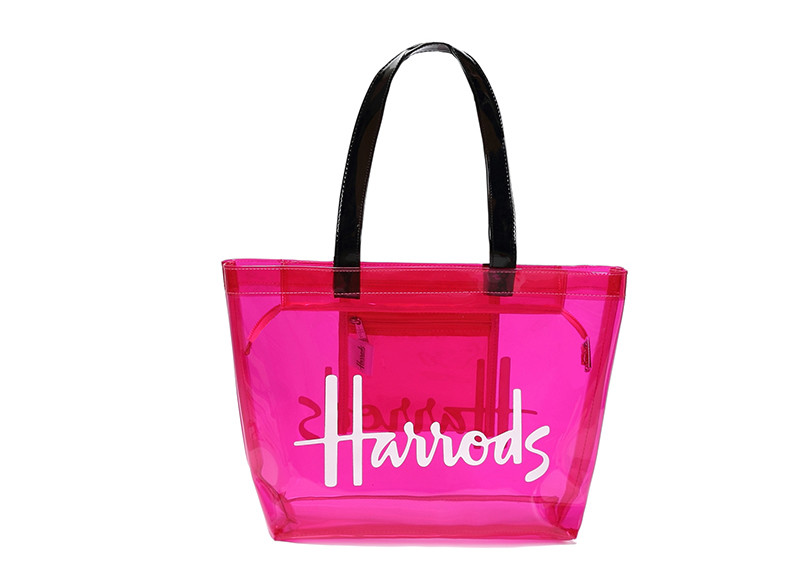 Fashion Water Resistant Blue Soft PVC Handbags