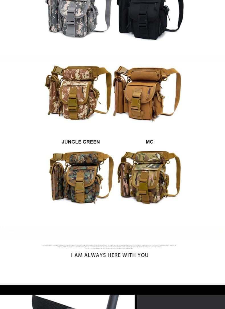 600D Nylon Outdoor Training Leg Bag Backpack For Camping with Nylon Lining Material