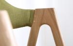 Nordic fashion creative solid wood dining chair cloth art leisure chair simple
