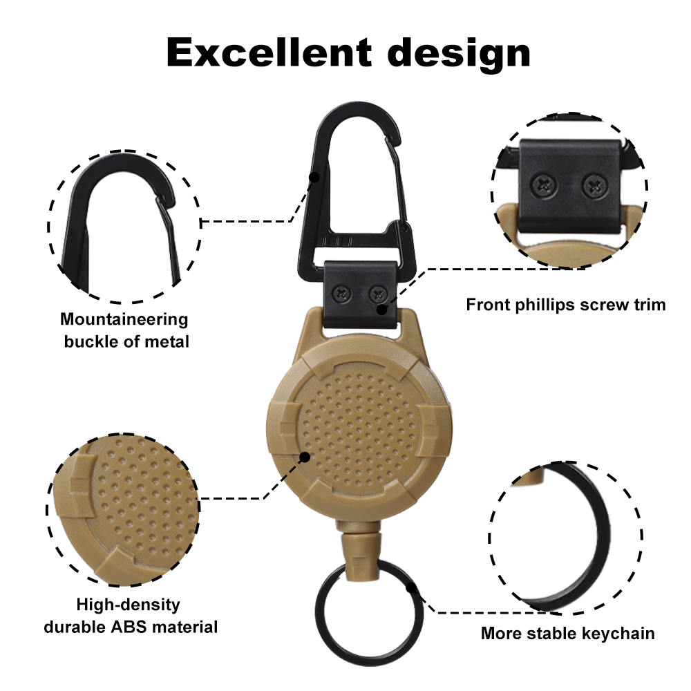 Deyi Badge Reel Heavy Duty Metal Retractable Keychain
