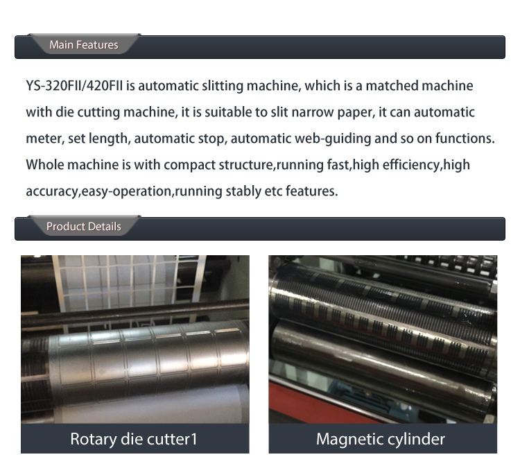 Automatic Blank Label Rotary Die Cutting Machine With Slitter