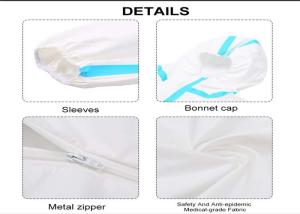 China Customized Size Disposable Protective Suit Water Resistant White Color wholesale