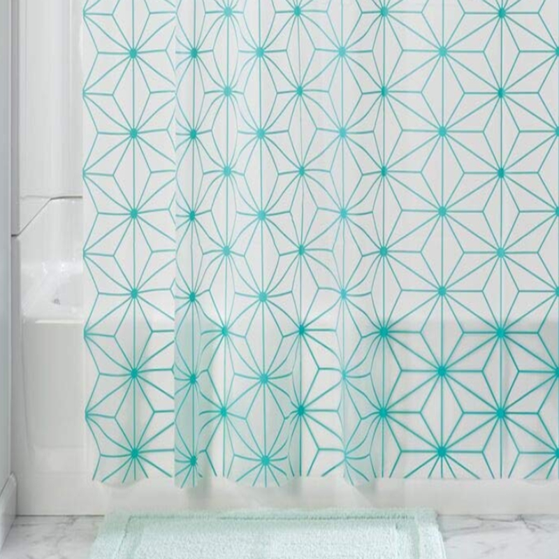 Eco Friendly PEVA Stylish Waterproof Shower Curtain Custom Printing Acceptable
