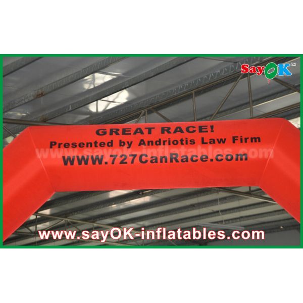 Inflatable Finish Line 4 X 3m Red 210D Oxford Inflatable Finish Arch Safety UL / CE Blower For Race