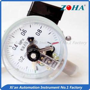 China Bottom Electric Water Pressure Gauge / 30VA Electric Contact Manometer wholesale