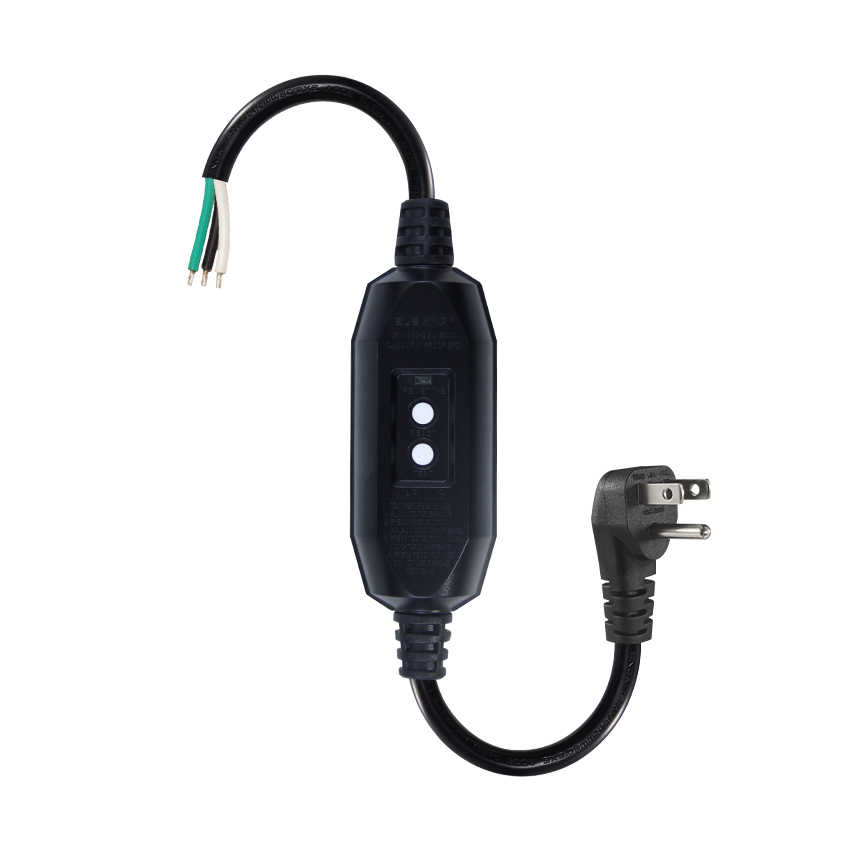 Auto GFCI US 3PIN Plug NEMA 515P Male To Female 90 Degree Falt Plug Outdoor Extension Cord
