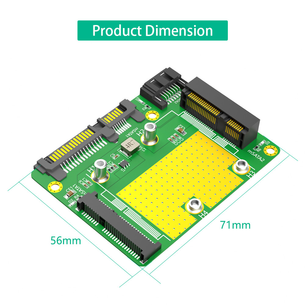 Custom USB Dual Msata SSD To Dual SATA3 Adapter New Version